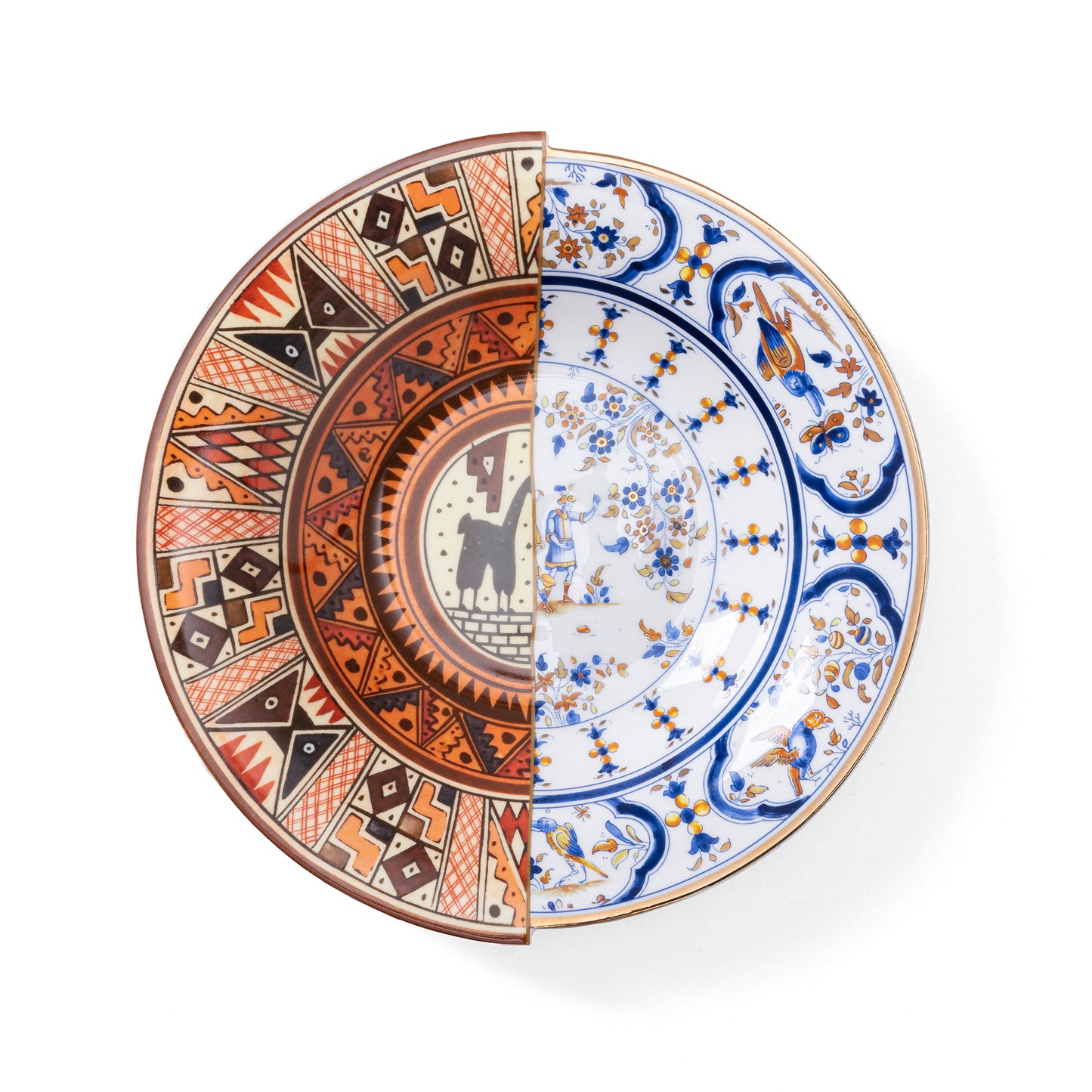 Bowl plate in porcelain