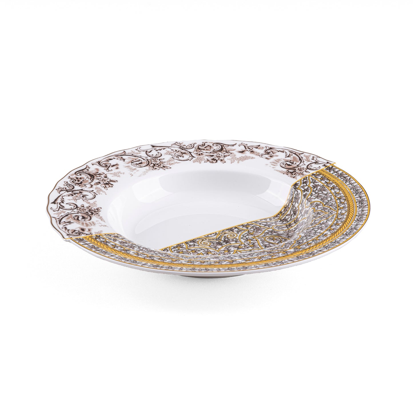 Bowl plate in porcelain
