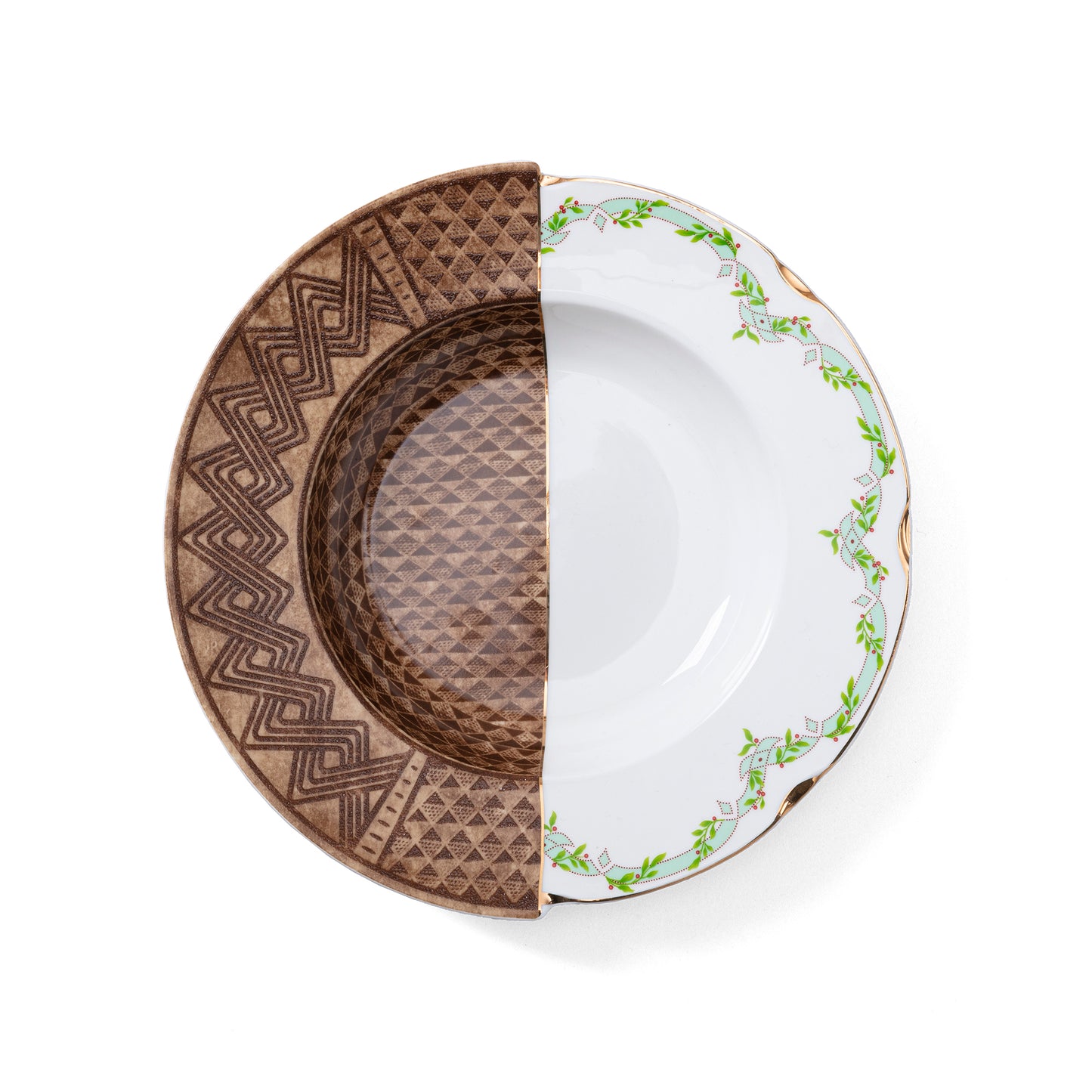 Bowl plate in porcelain