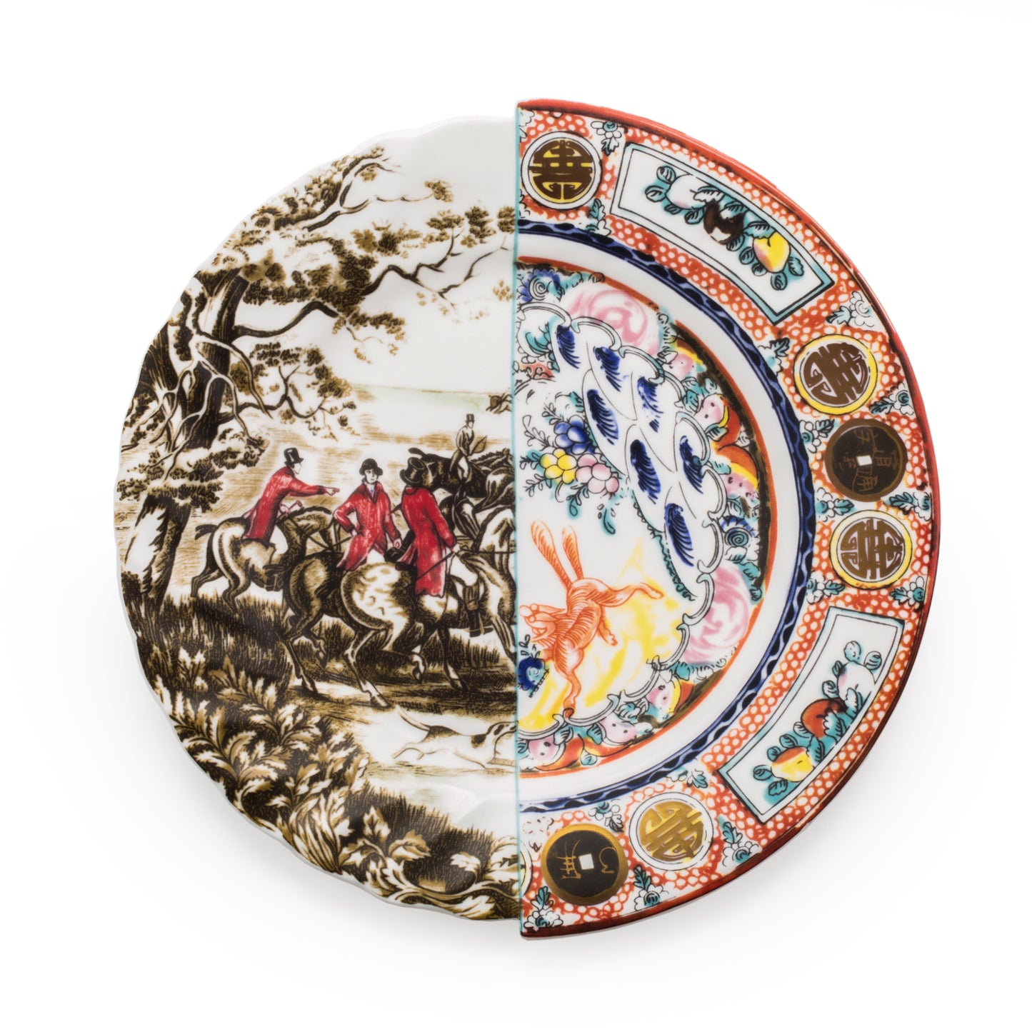 Dinner plate in porcelain