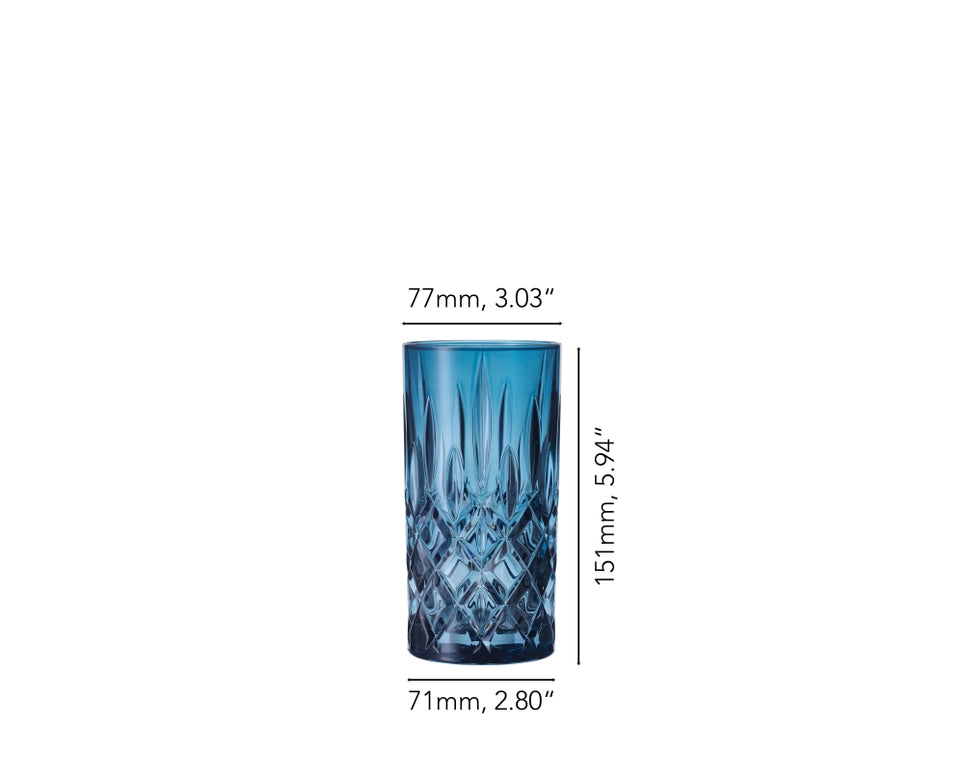 NACHTMANN Noblesse Long Drink Glass - Vintage Blue Set of 2