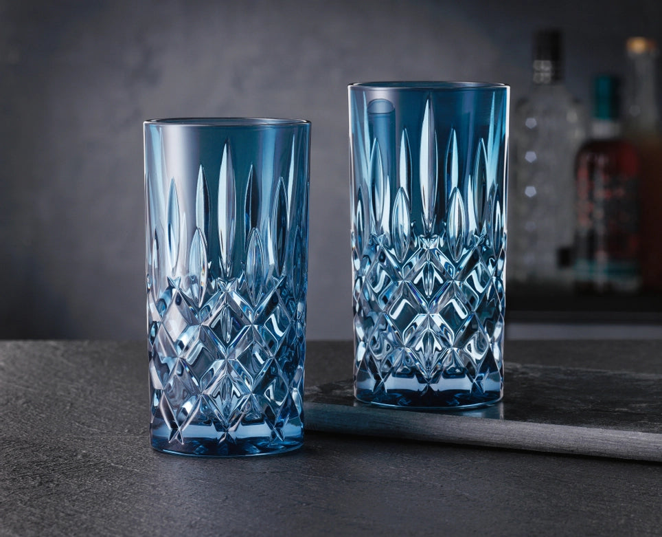 NACHTMANN Noblesse Long Drink Glass - Vintage Blue Set of 2