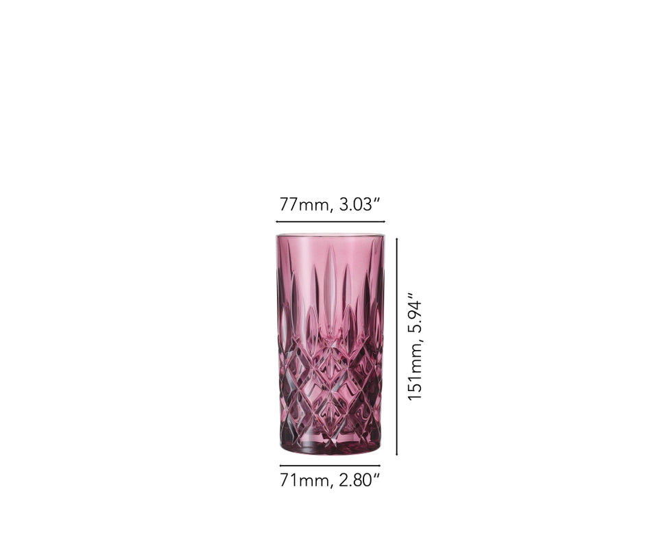 NACHTMANN Noblesse Long Drink Glass - Berry Set of 2