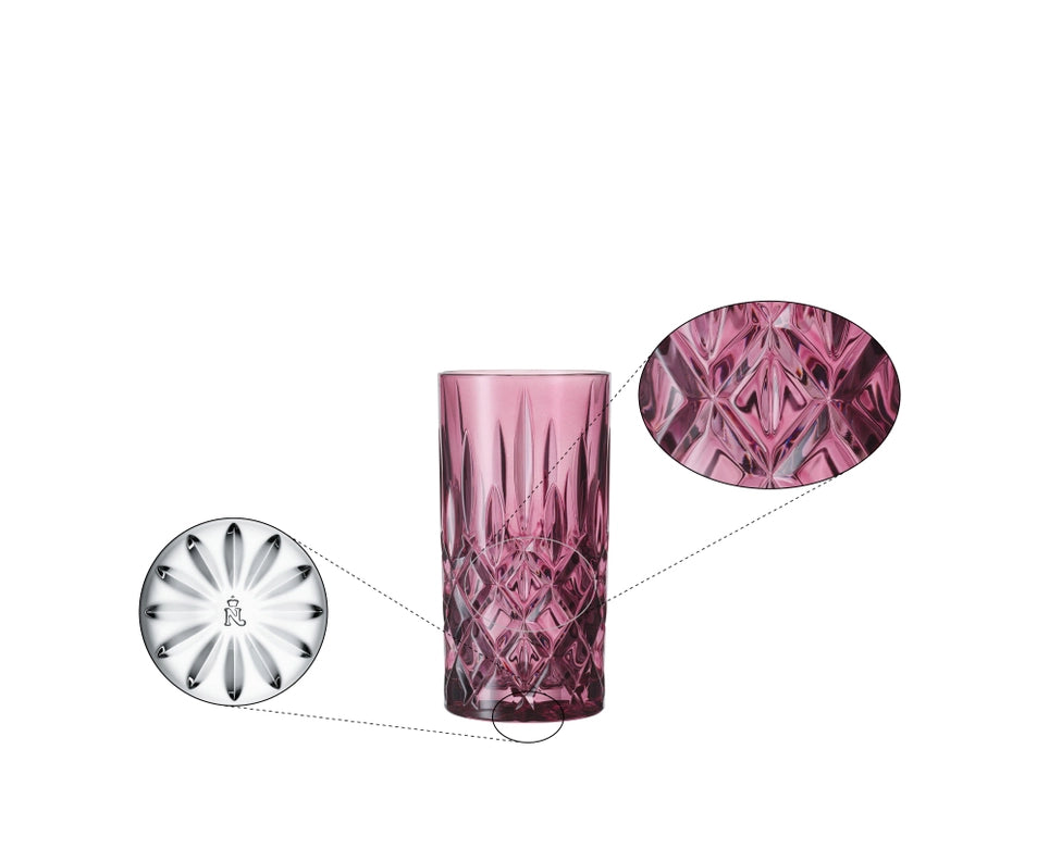 NACHTMANN Noblesse Long Drink Glass - Berry Set of 2