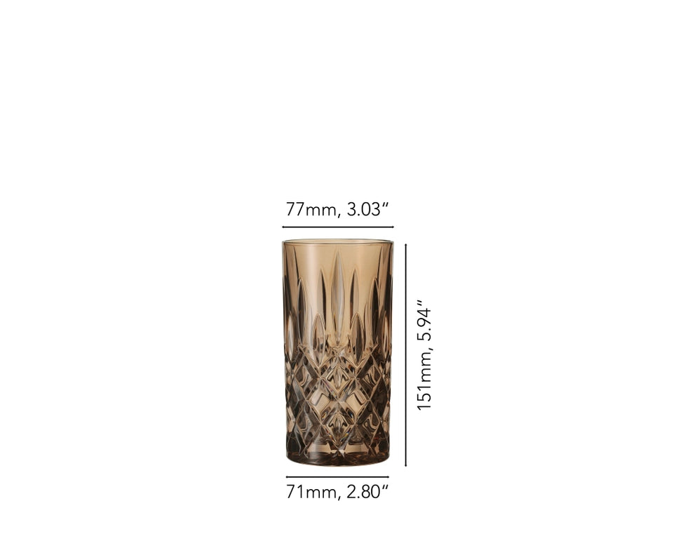 NACHTMANN Noblesse Long Drink Glass - Tobacco Set of 2