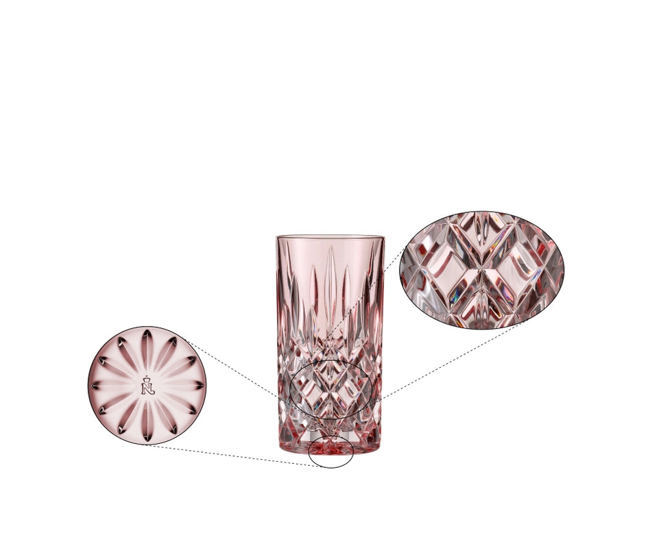 NACHTMANN Noblesse Long Drink Glass - Rosé Set of 2