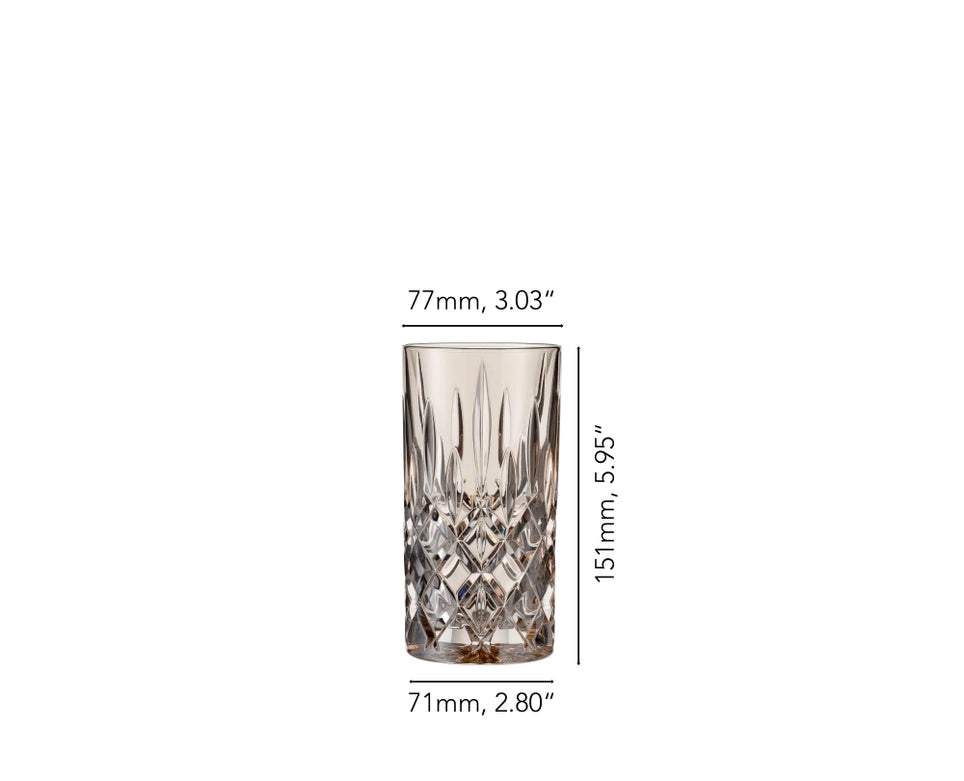 NACHTMANN Noblesse Long Drink Glass - Taupe Set of 2