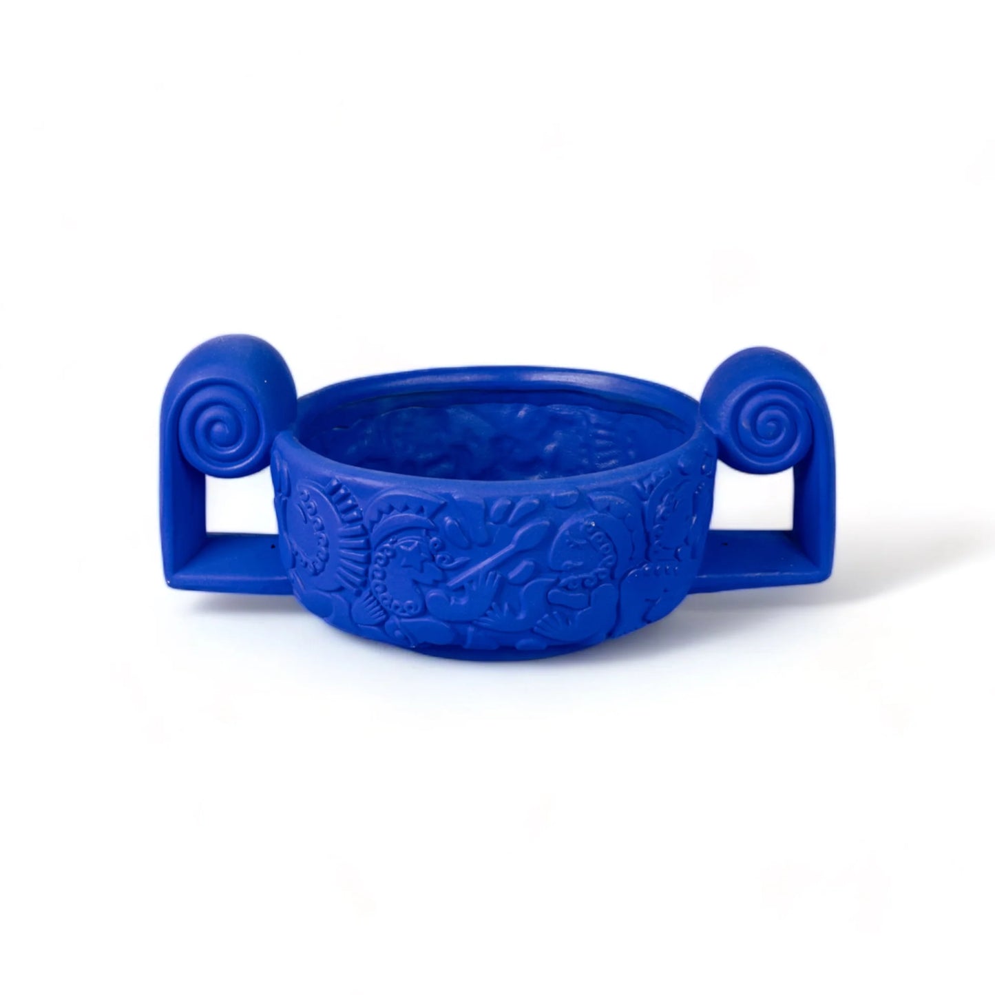 Terracotta vase Centrotavola Blue