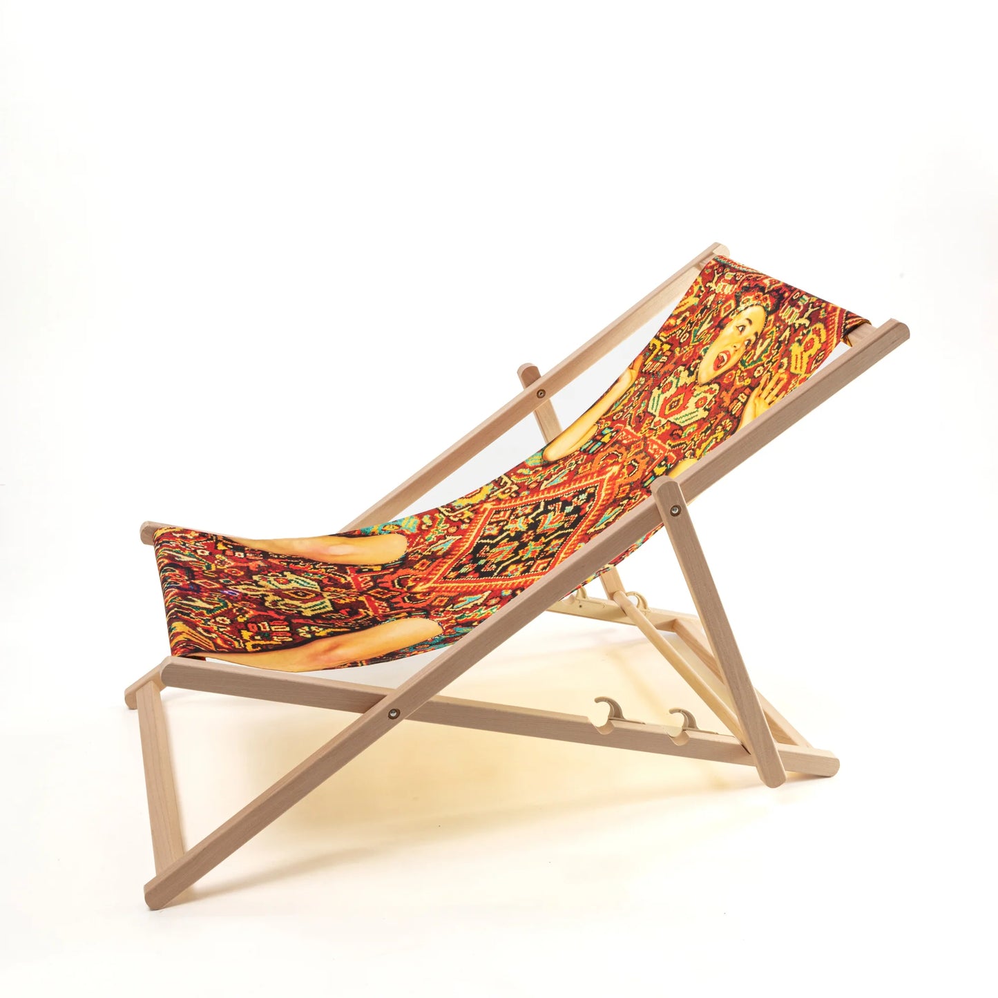 Deck Chair Lady On Carpet