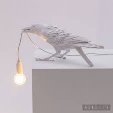 Bird Lamp White Playing