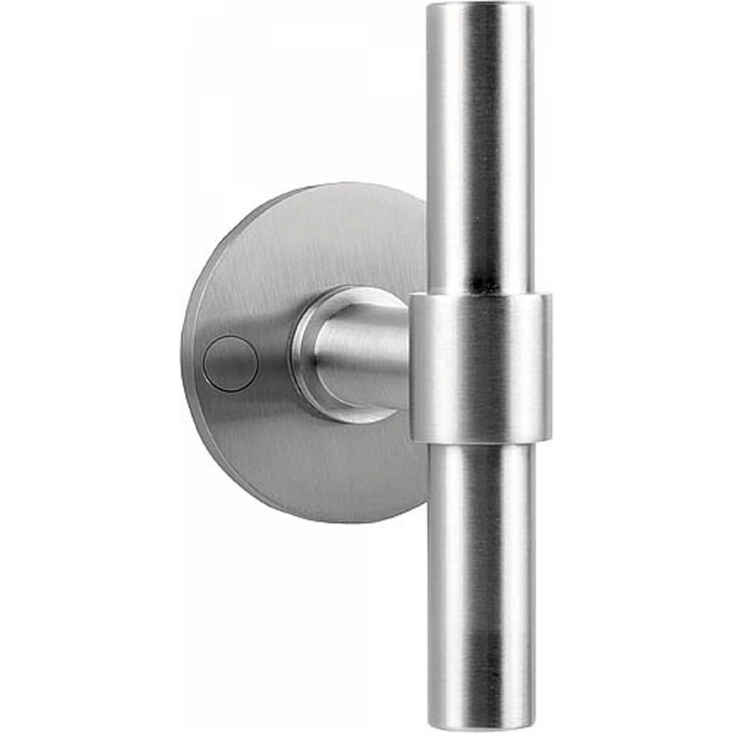 Double spring-loaded door handle on rosette