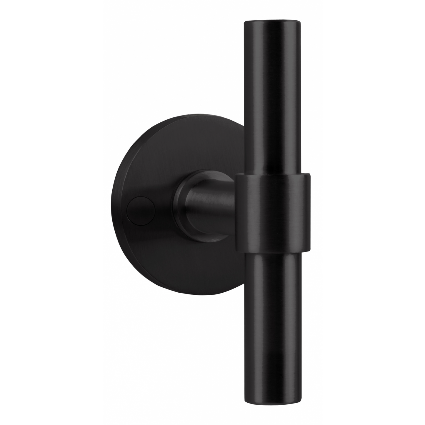 Double spring-loaded door handle on rosette