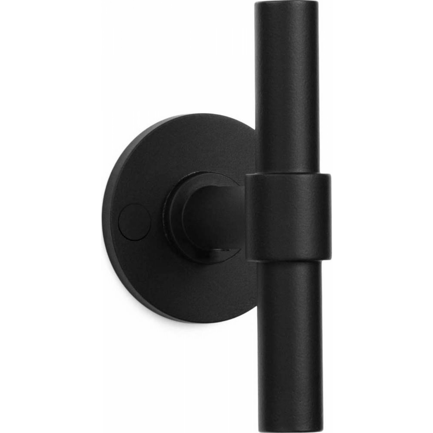 Double spring-loaded door handle on rosette