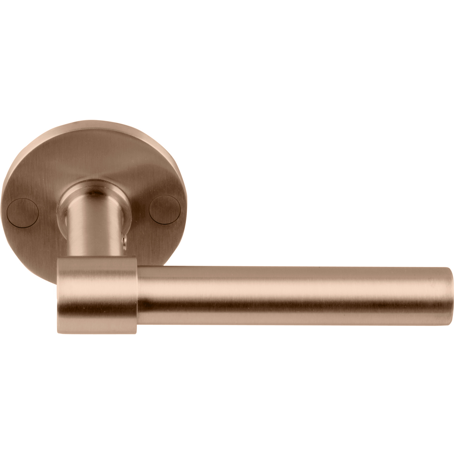 Double spring-loaded door handle on rosette