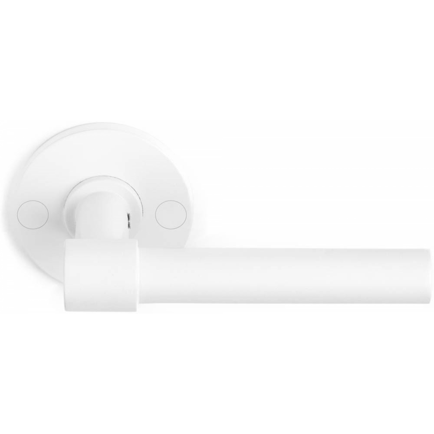 Double spring-loaded door handle on rosette