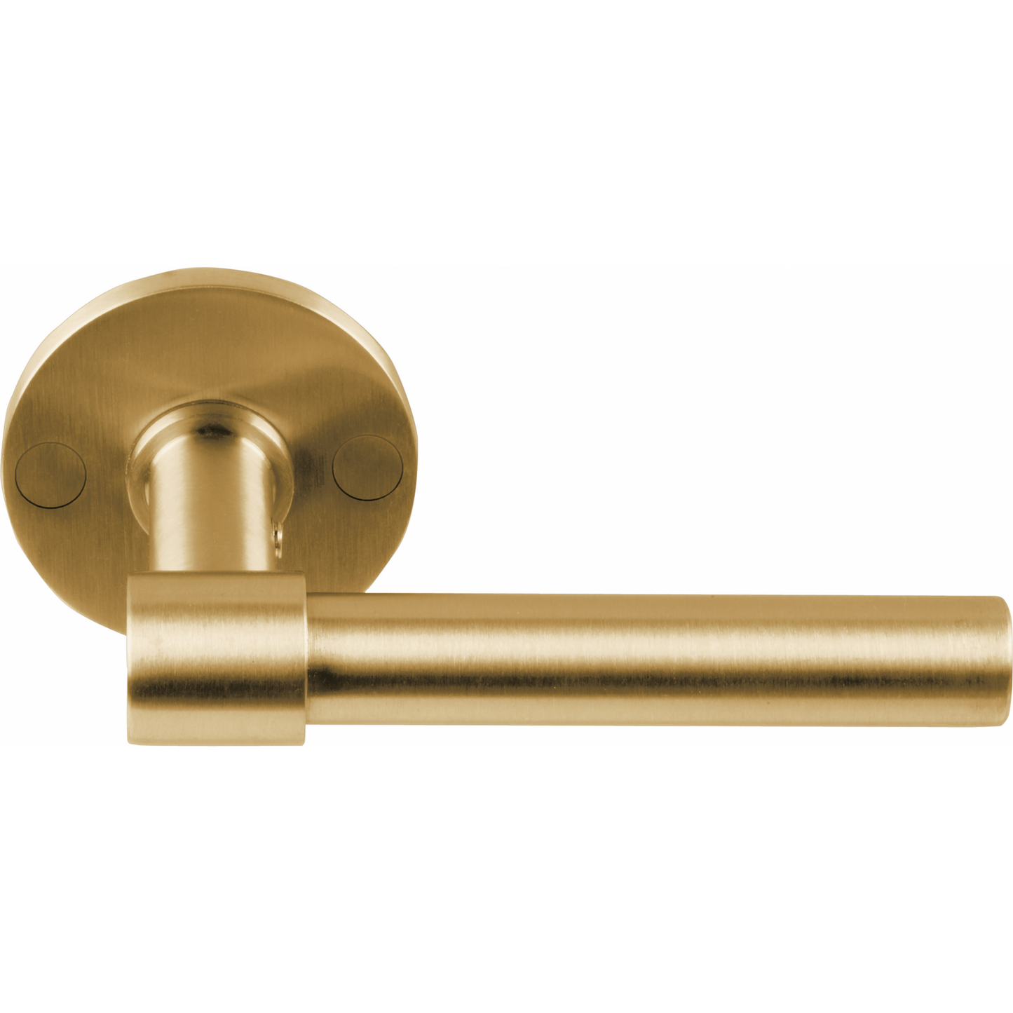 Double spring-loaded door handle on rosette