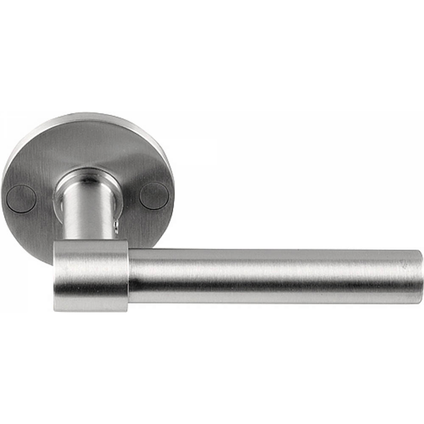 Double spring-loaded door handle on rosette