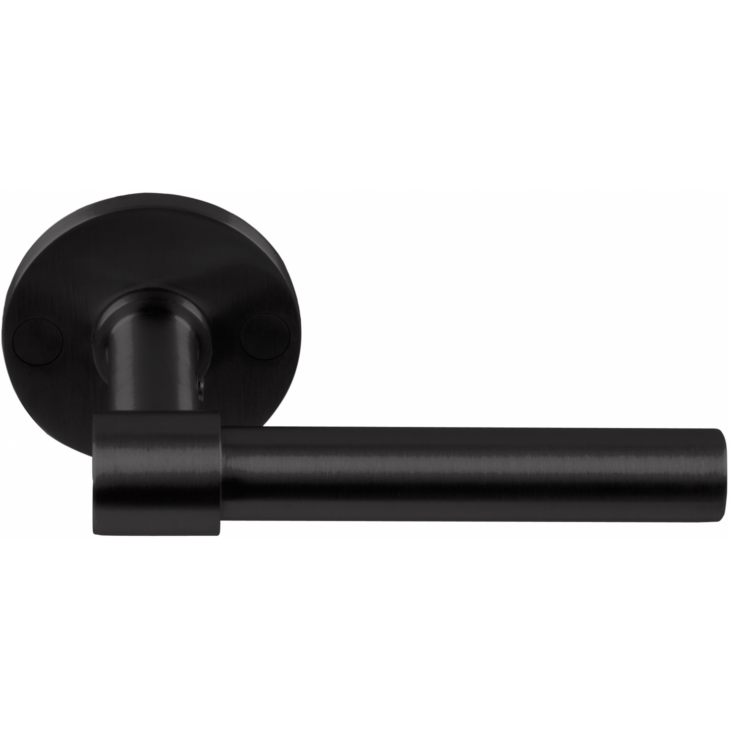 Double spring-loaded door handle on rosette