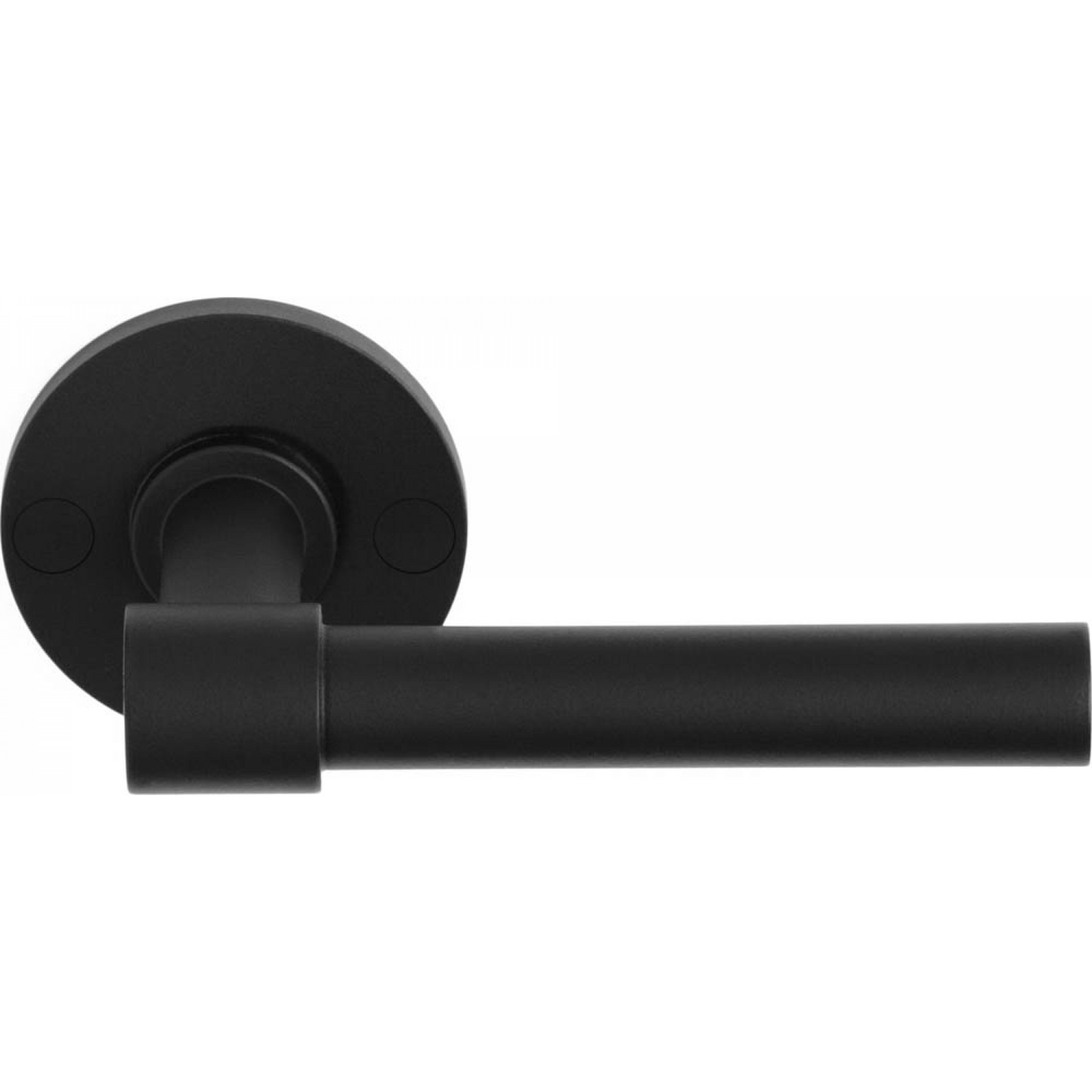 Double spring-loaded door handle on rosette