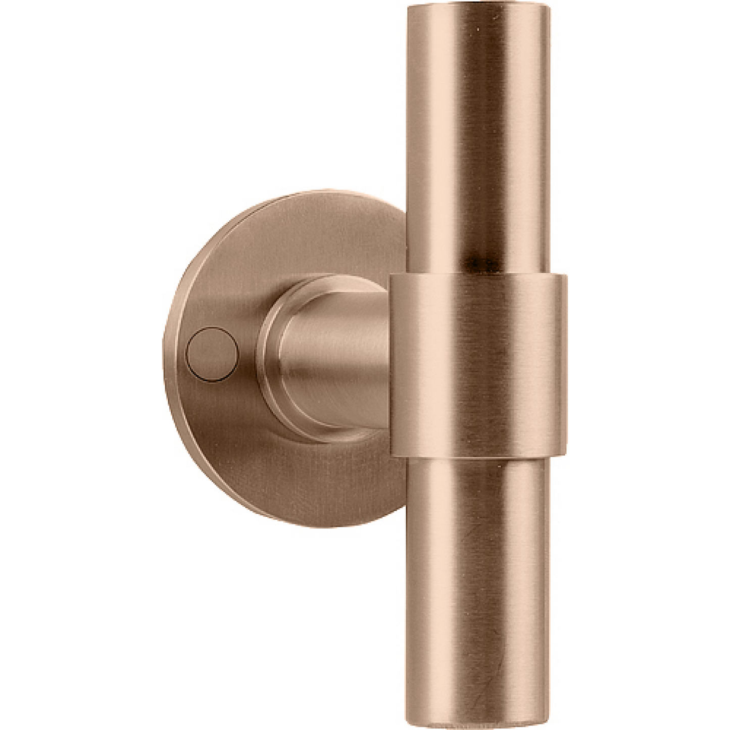 Double spring-loaded door handle on rosette