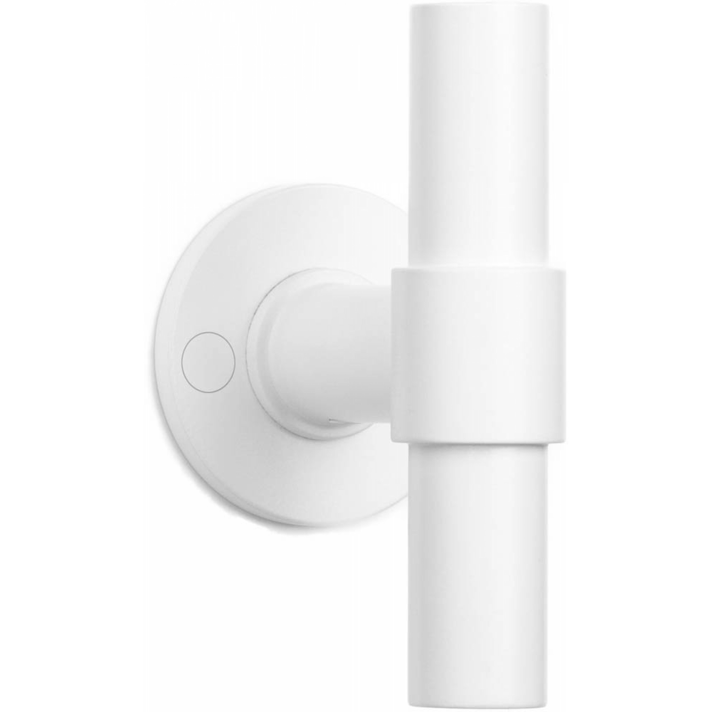 Double spring-loaded door handle on rosette