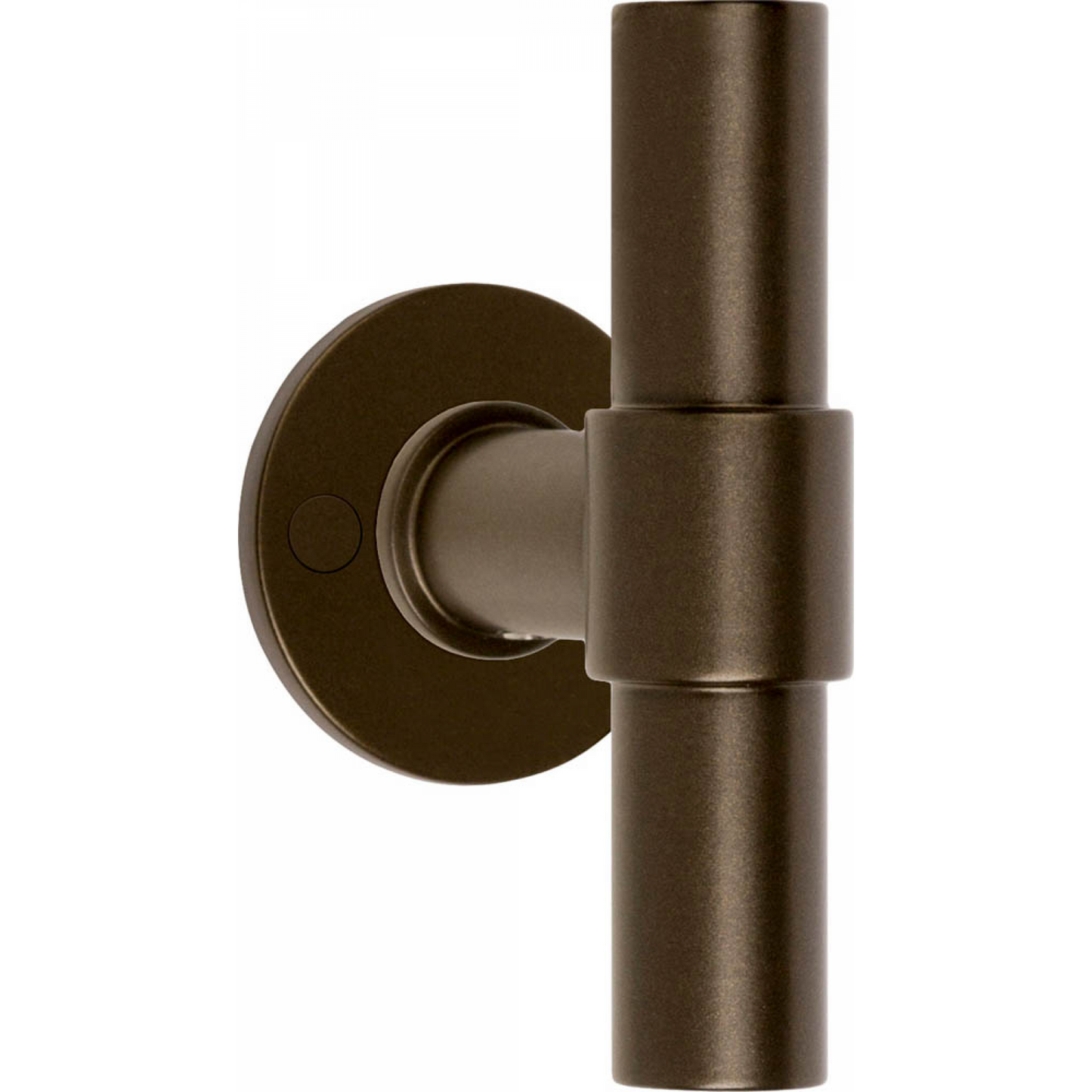 Double spring-loaded door handle on rosette