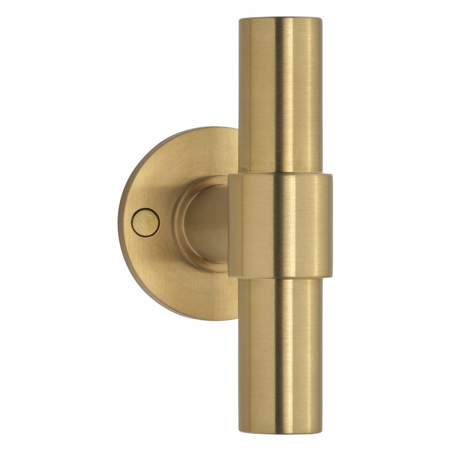 Double spring-loaded door handle on rosette