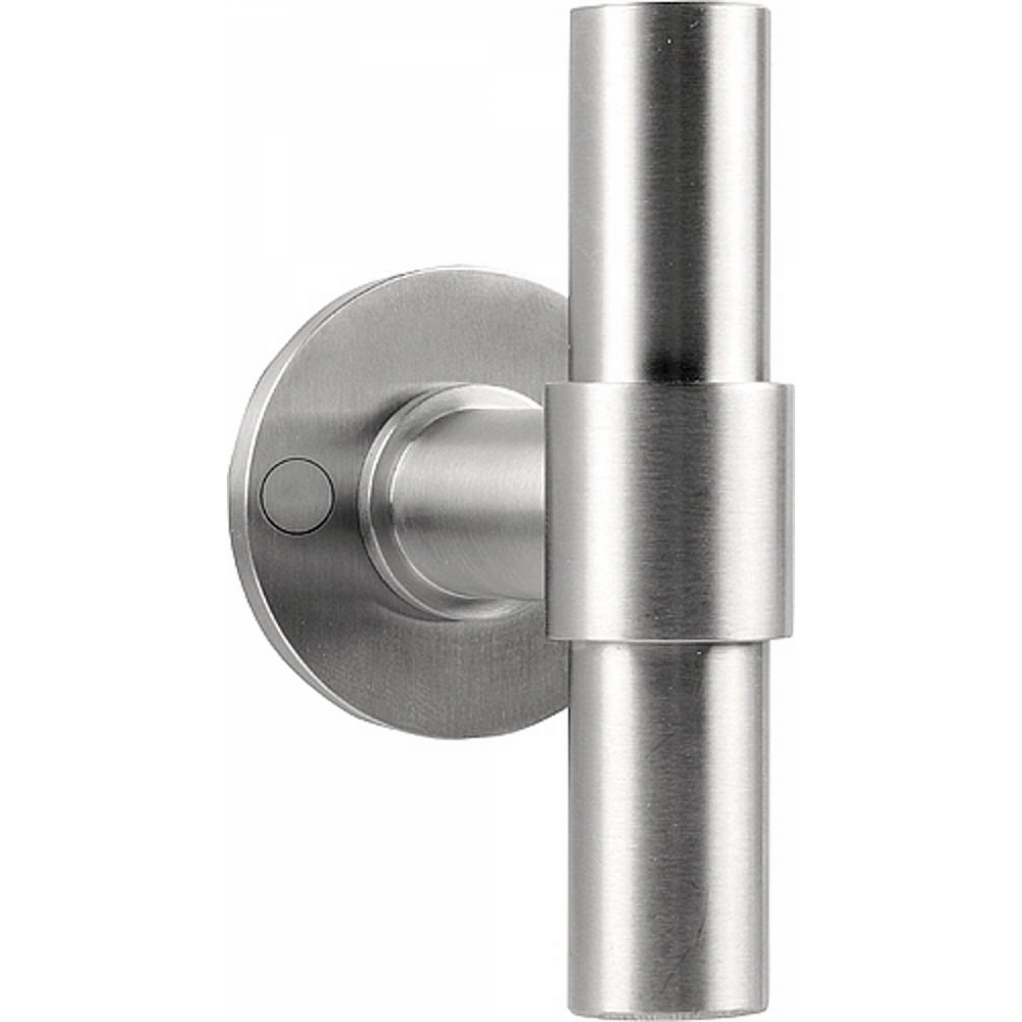Double spring-loaded door handle on rosette
