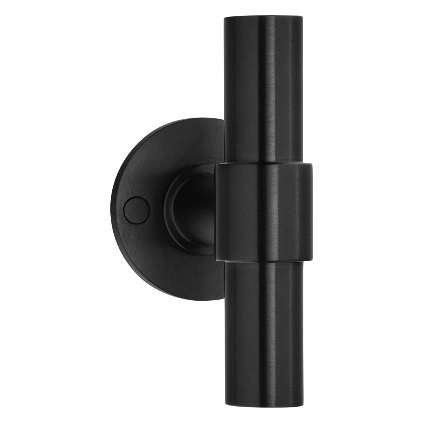Double spring-loaded door handle on rosette