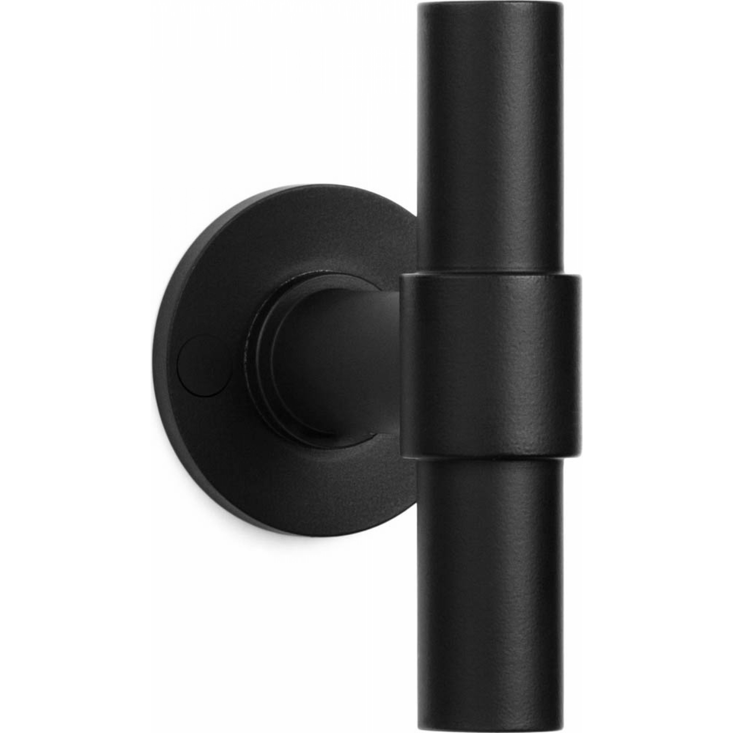 Double spring-loaded door handle on rosette