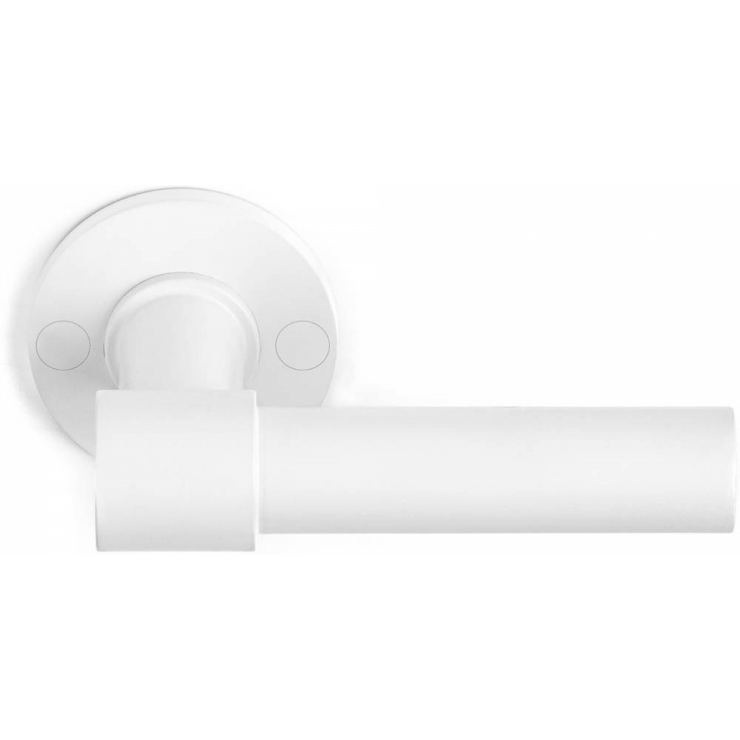 Double spring-loaded door handle on rosette