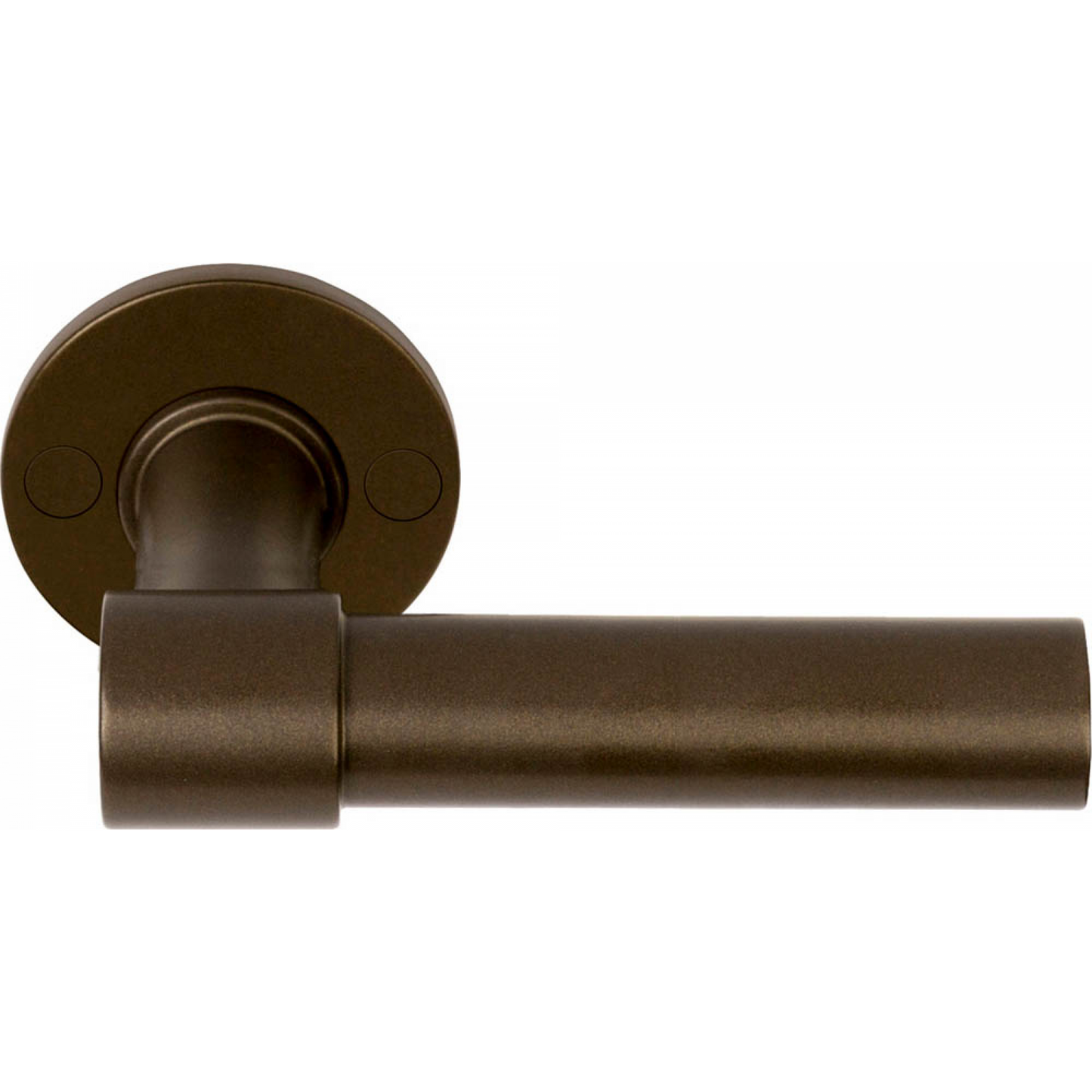 Double spring-loaded door handle on rosette