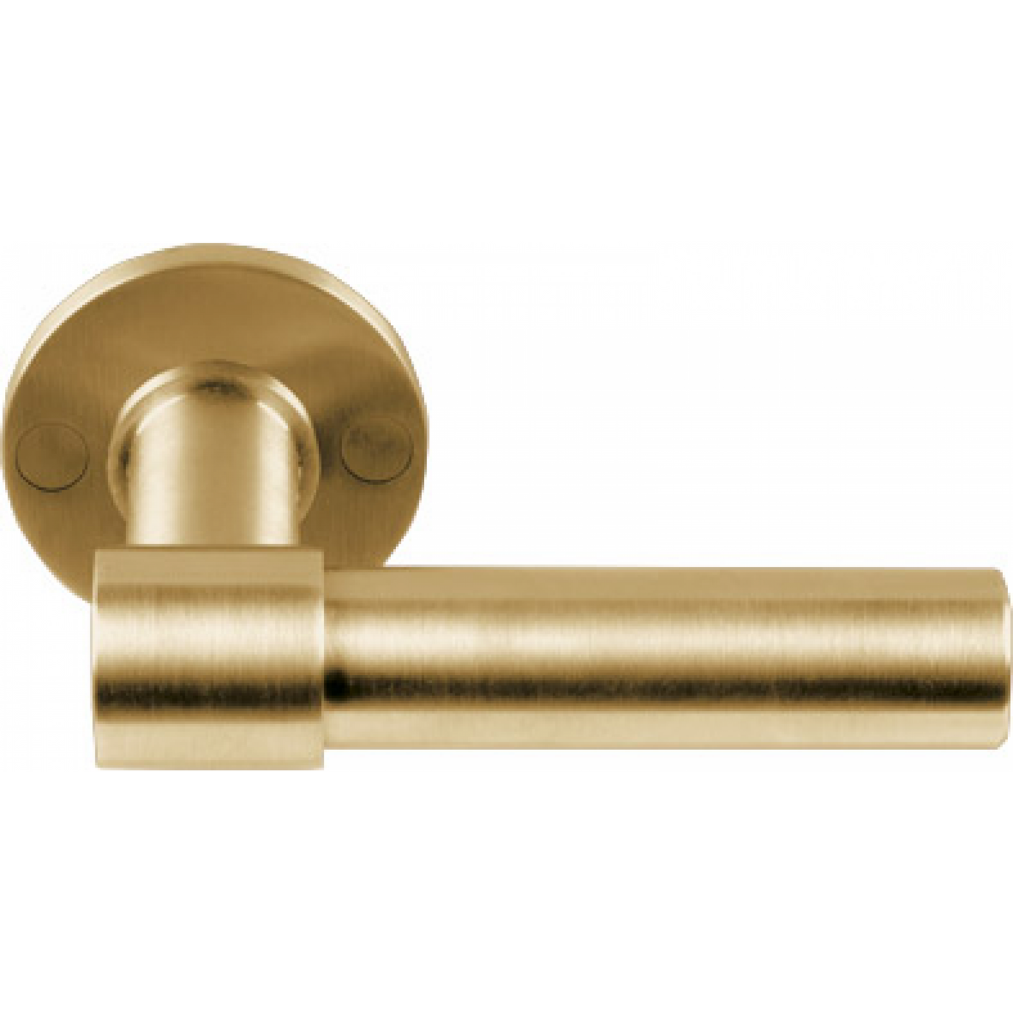 Double spring-loaded door handle on rosette