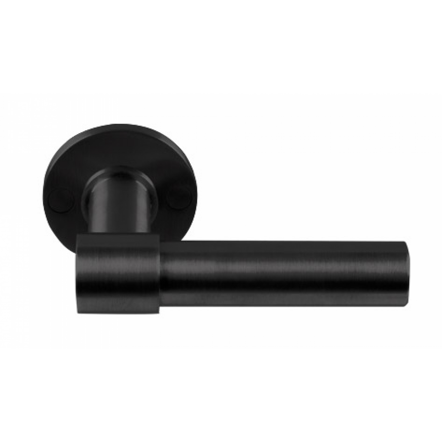 Double spring-loaded door handle on rosette