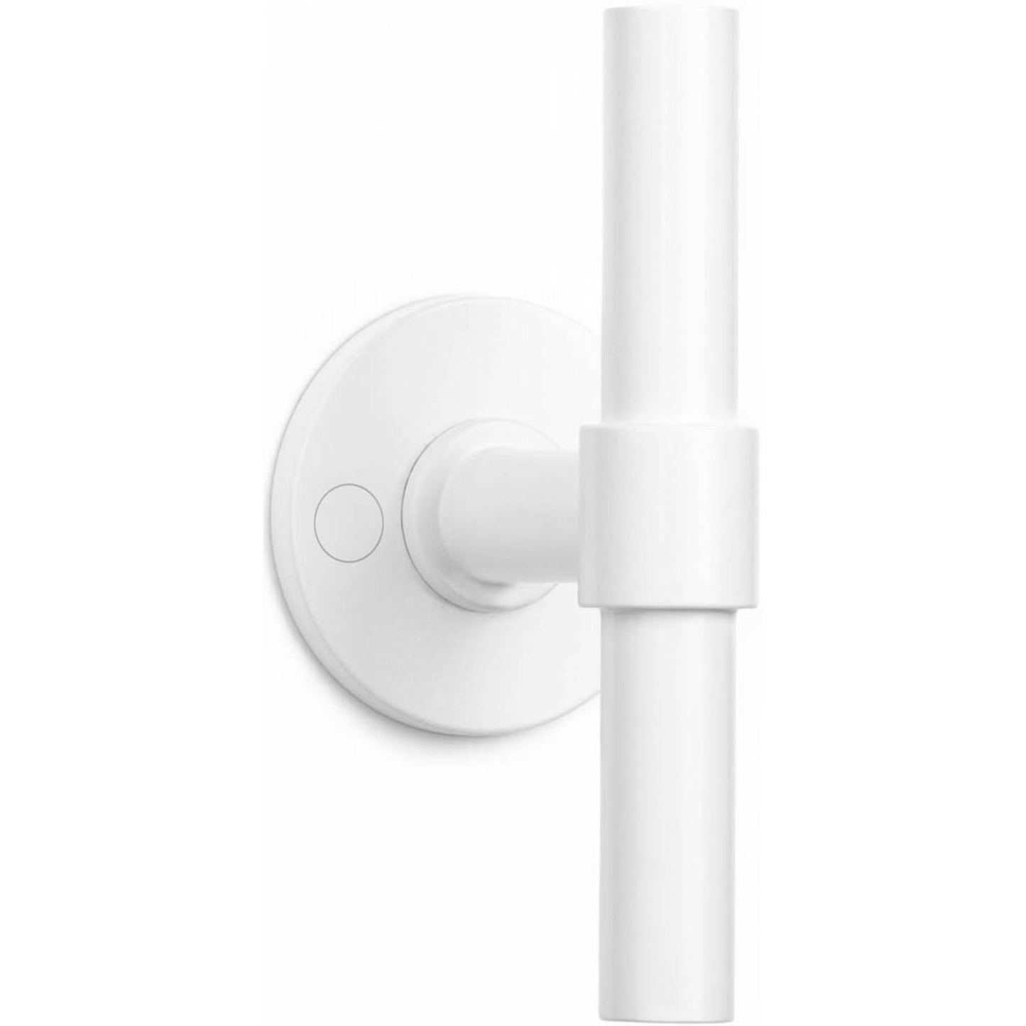 Double spring-loaded door handle on rosette
