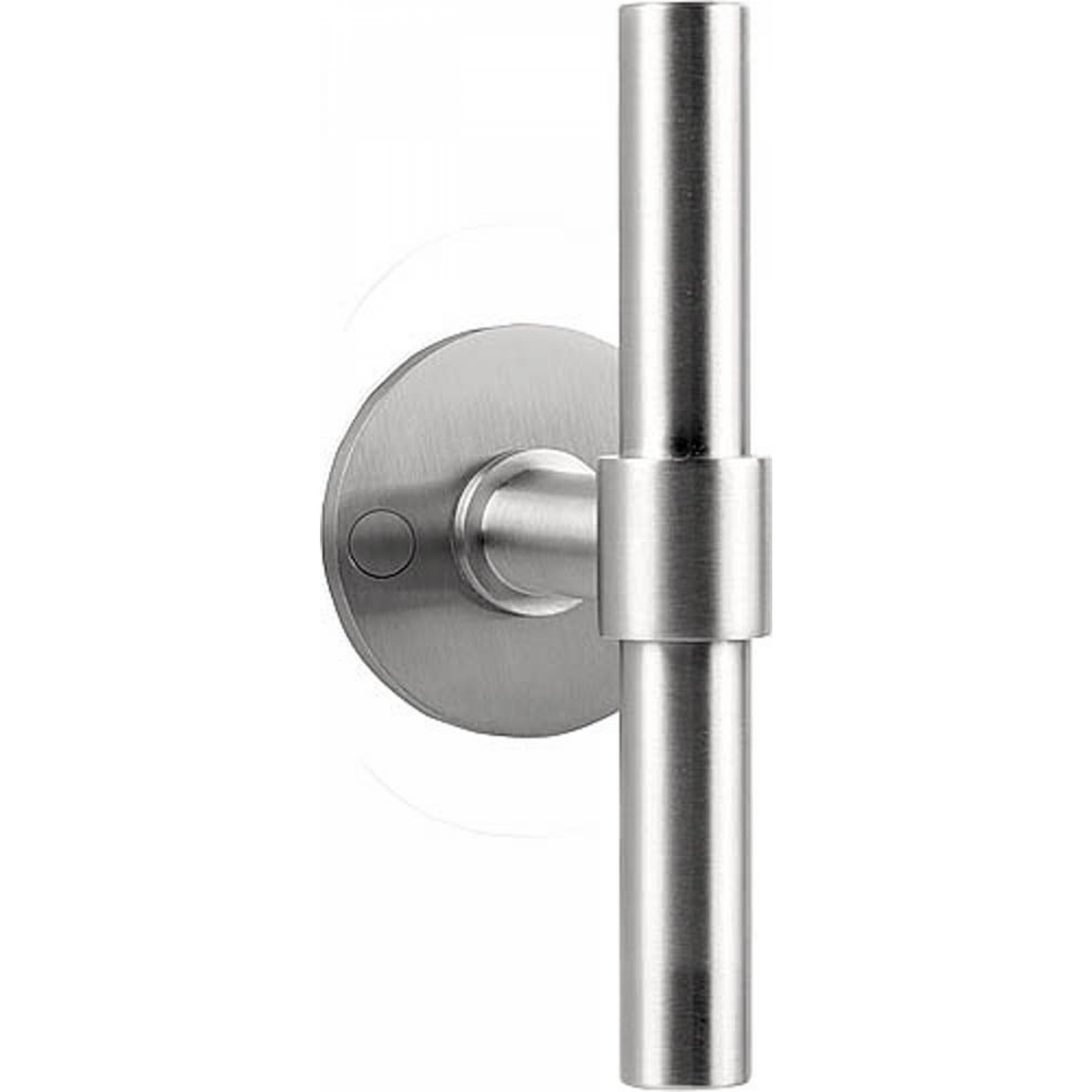 Double spring-loaded door handle on rosette