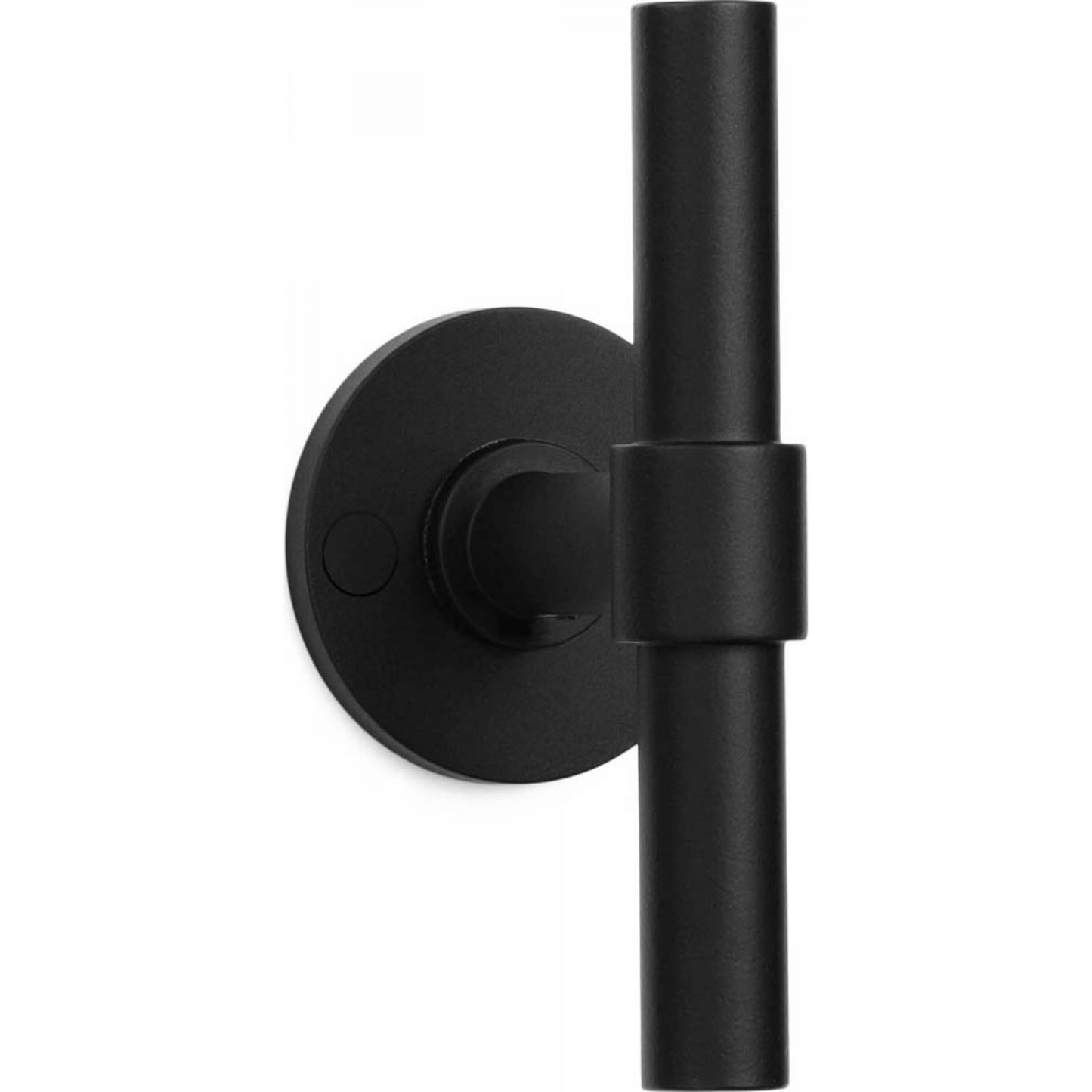 Double spring-loaded door handle on rosette