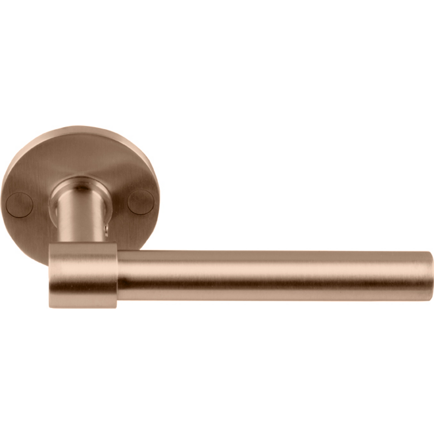 Double spring-loaded door handle on rosette