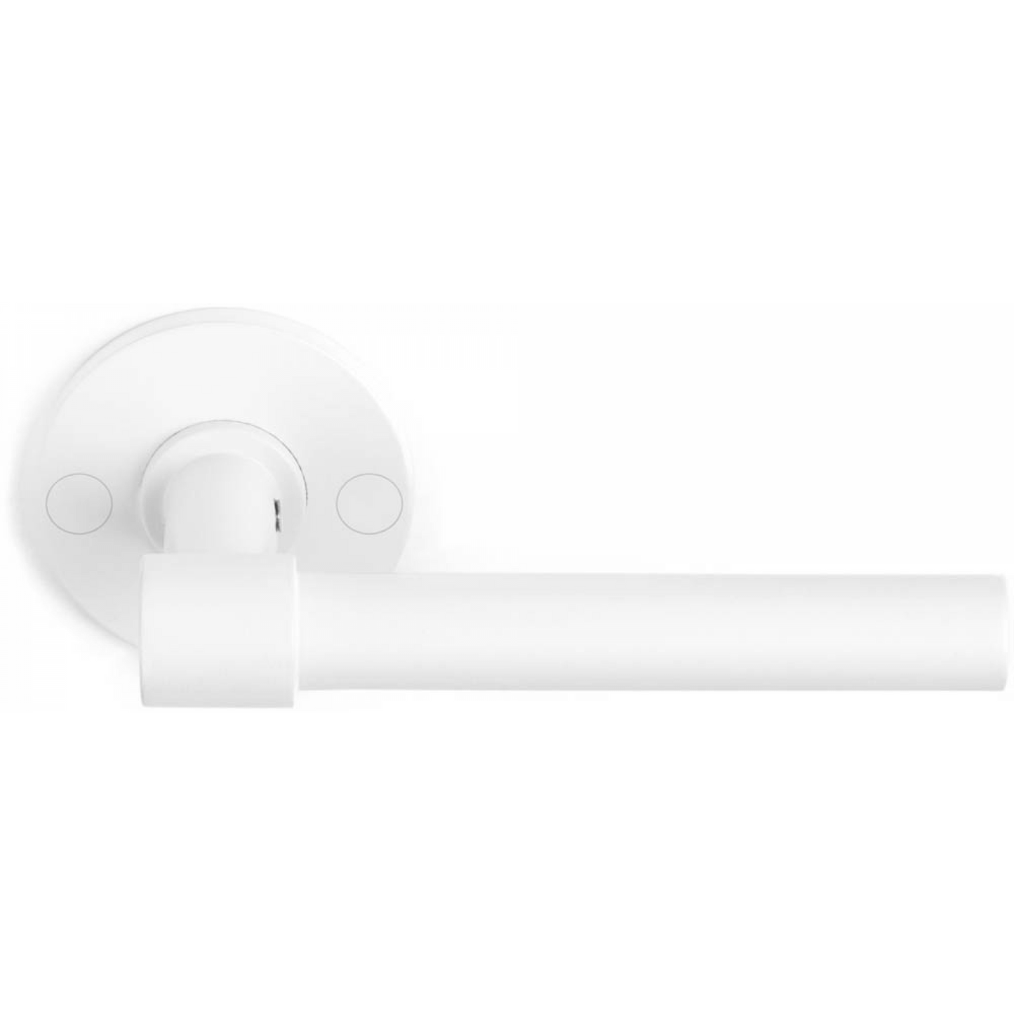 Double spring-loaded door handle on rosette
