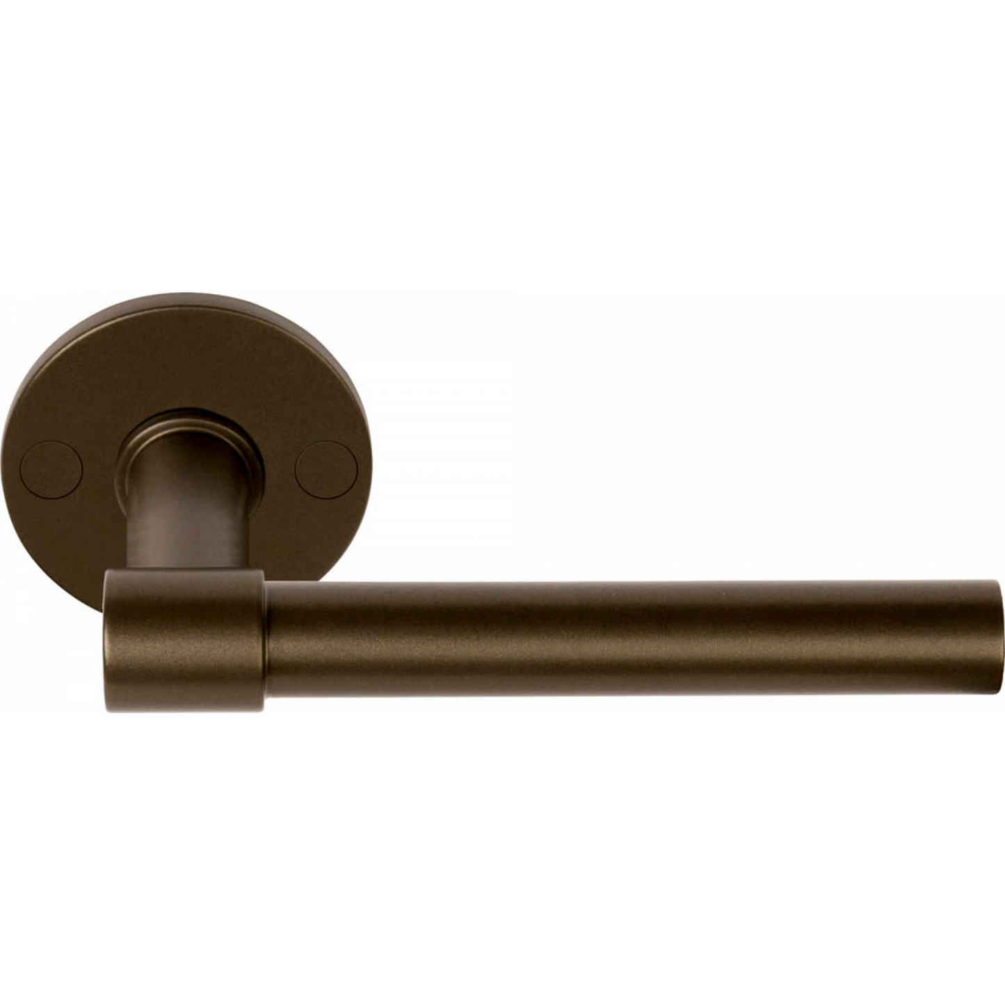 Double spring-loaded door handle on rosette