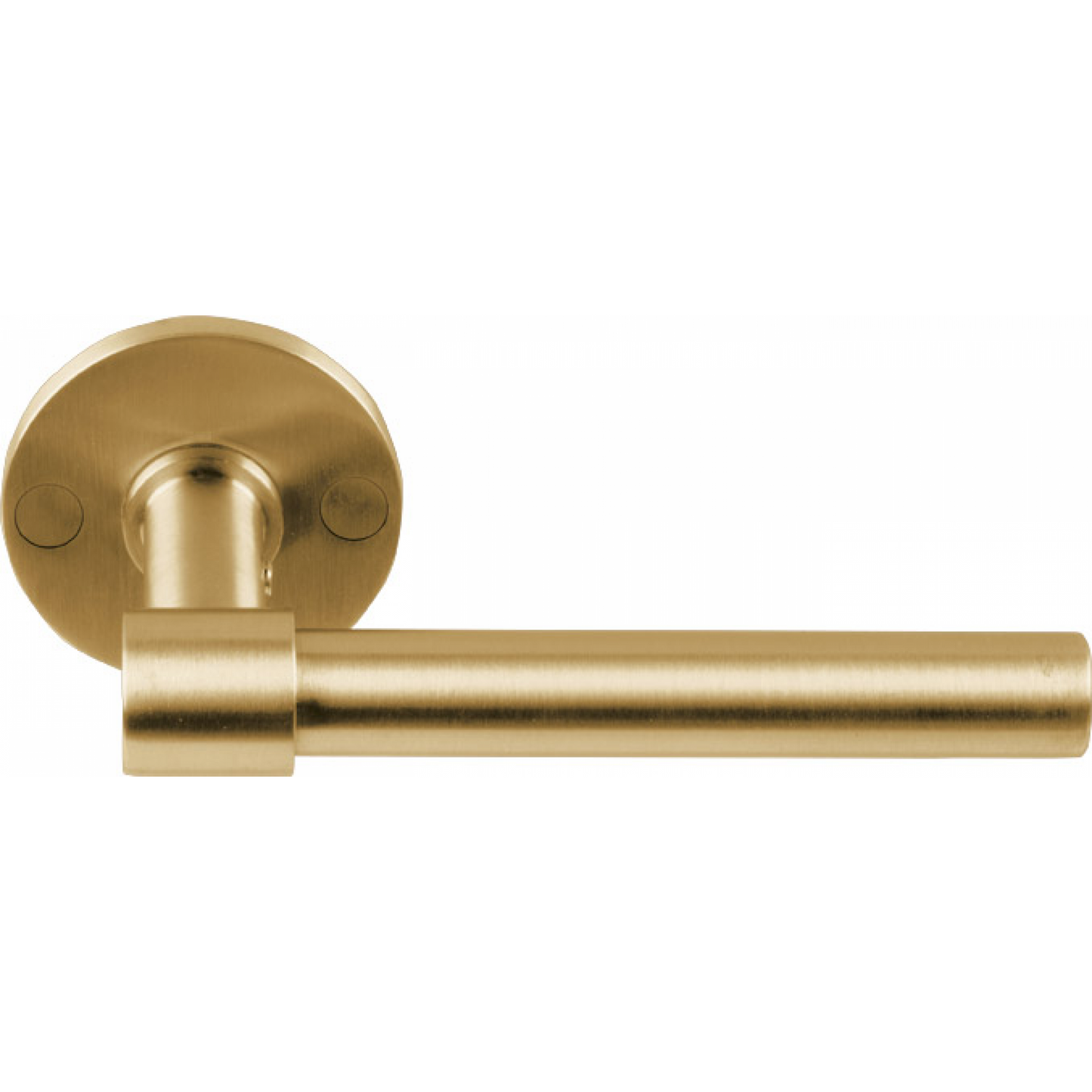 Double spring-loaded door handle on rosette
