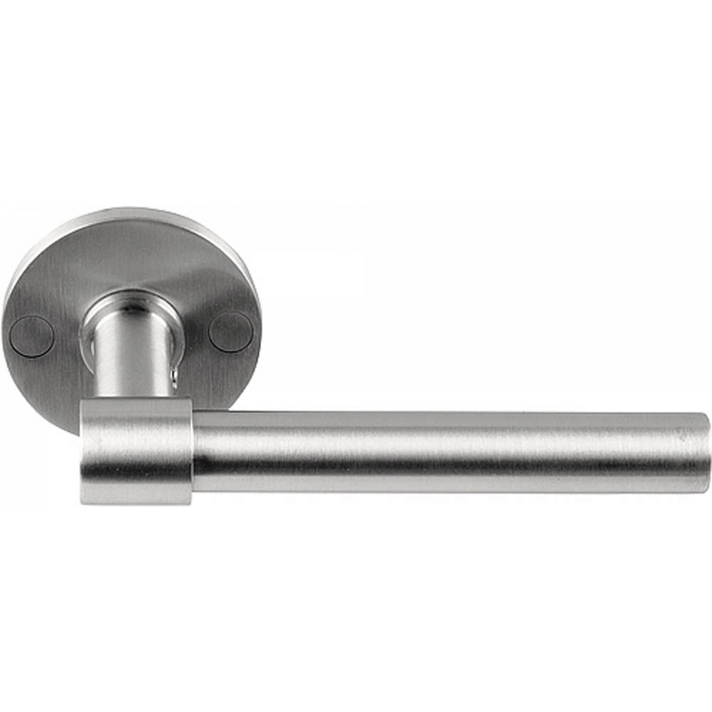 Double spring-loaded door handle on rosette