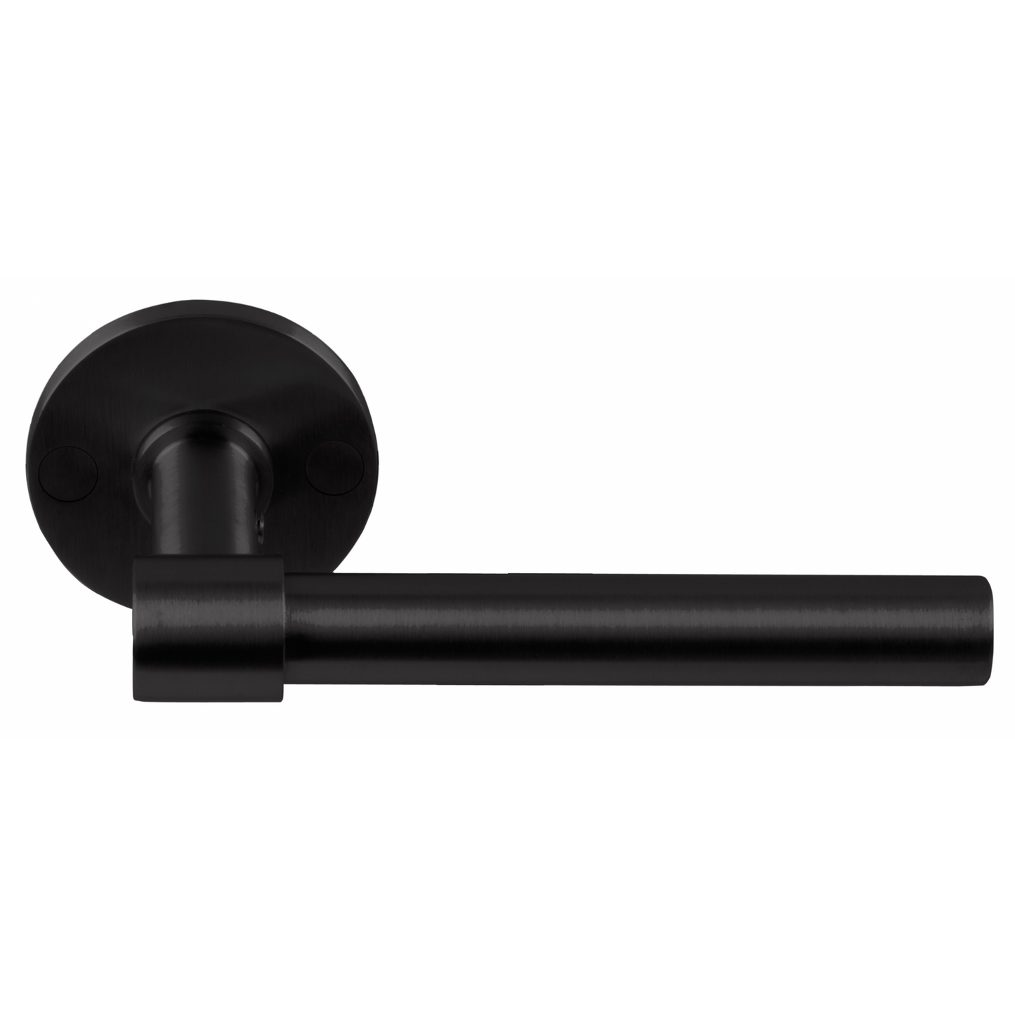 Double spring-loaded door handle on rosette