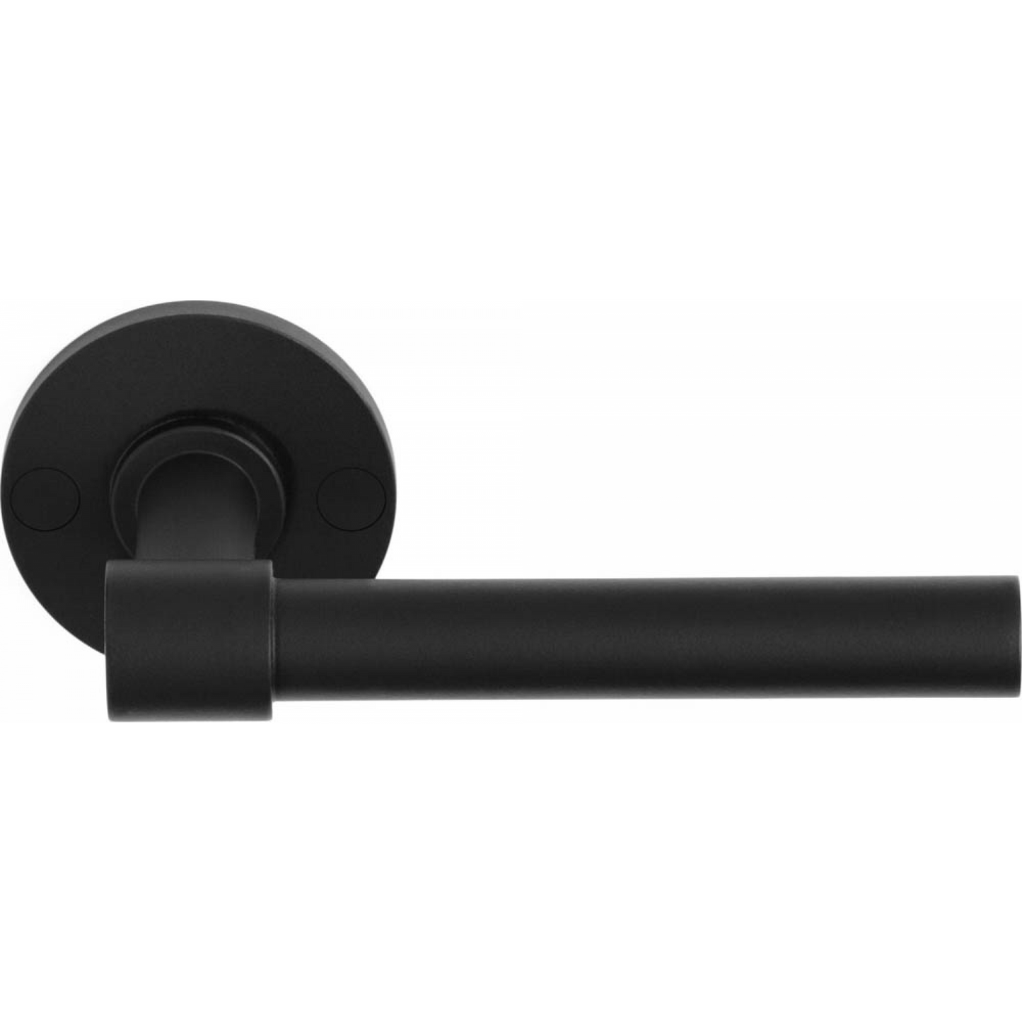 Double spring-loaded door handle on rosette