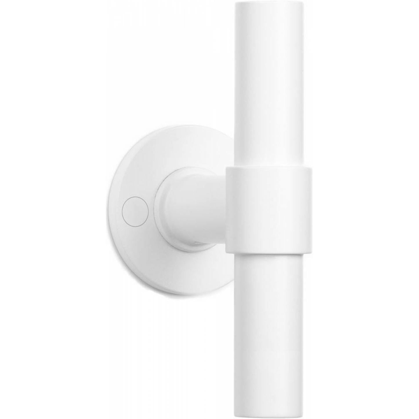 Double spring-loaded door handle on rosette