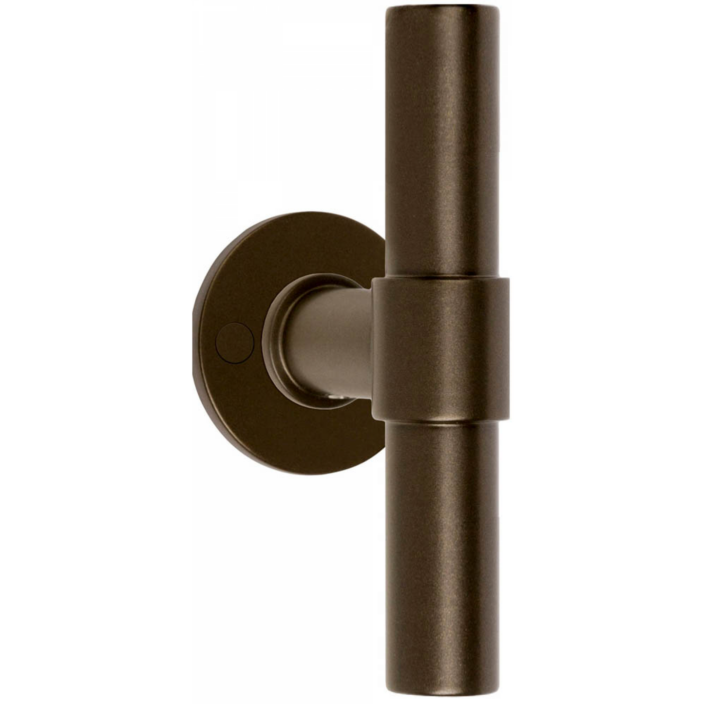 Double spring-loaded door handle on rosette