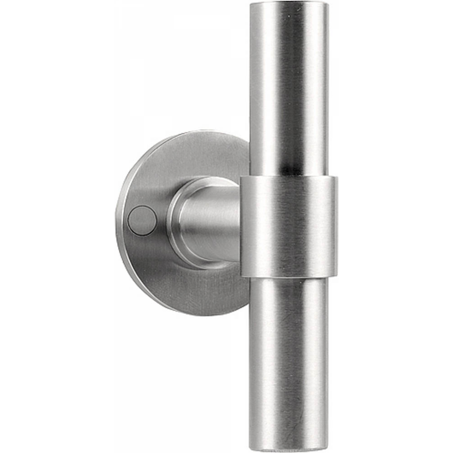 Double spring-loaded door handle on rosette