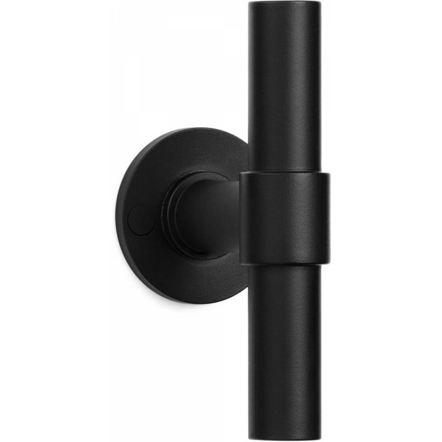 Double spring-loaded door handle on rosette