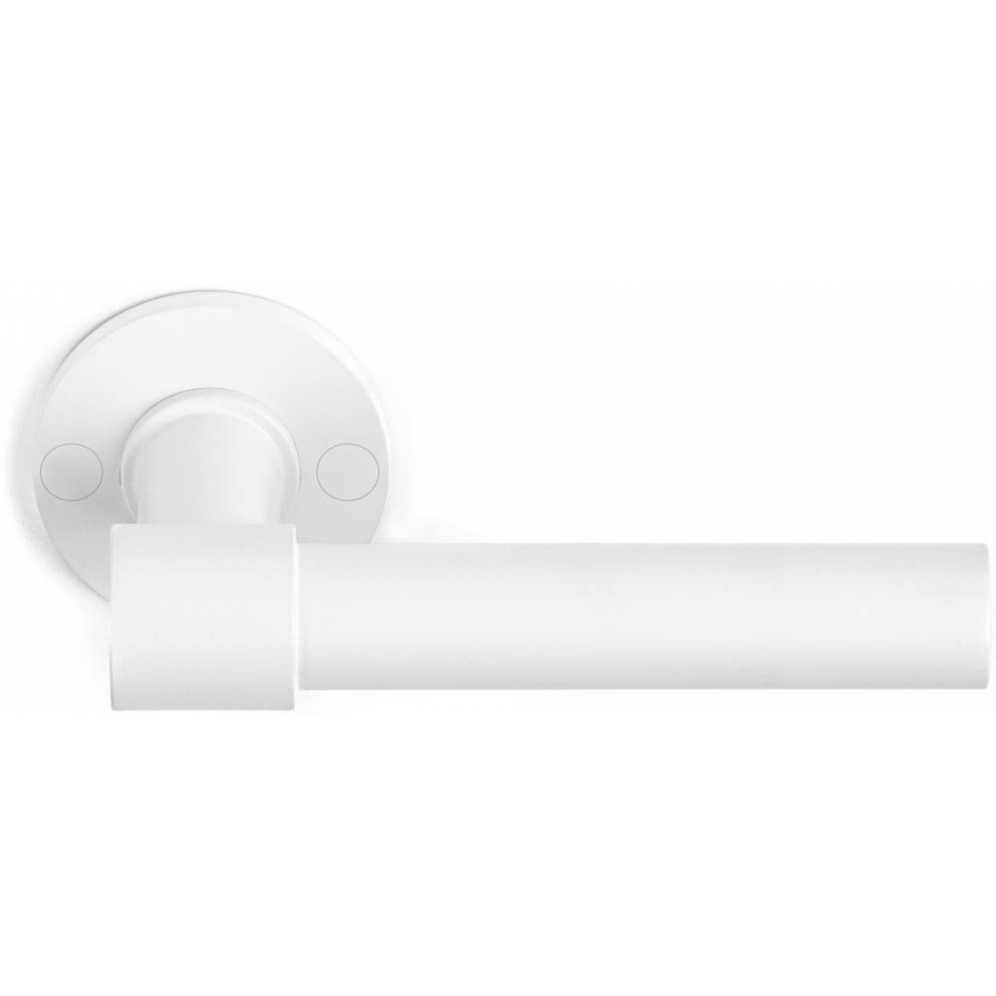 Double spring-loaded door handle on rosette