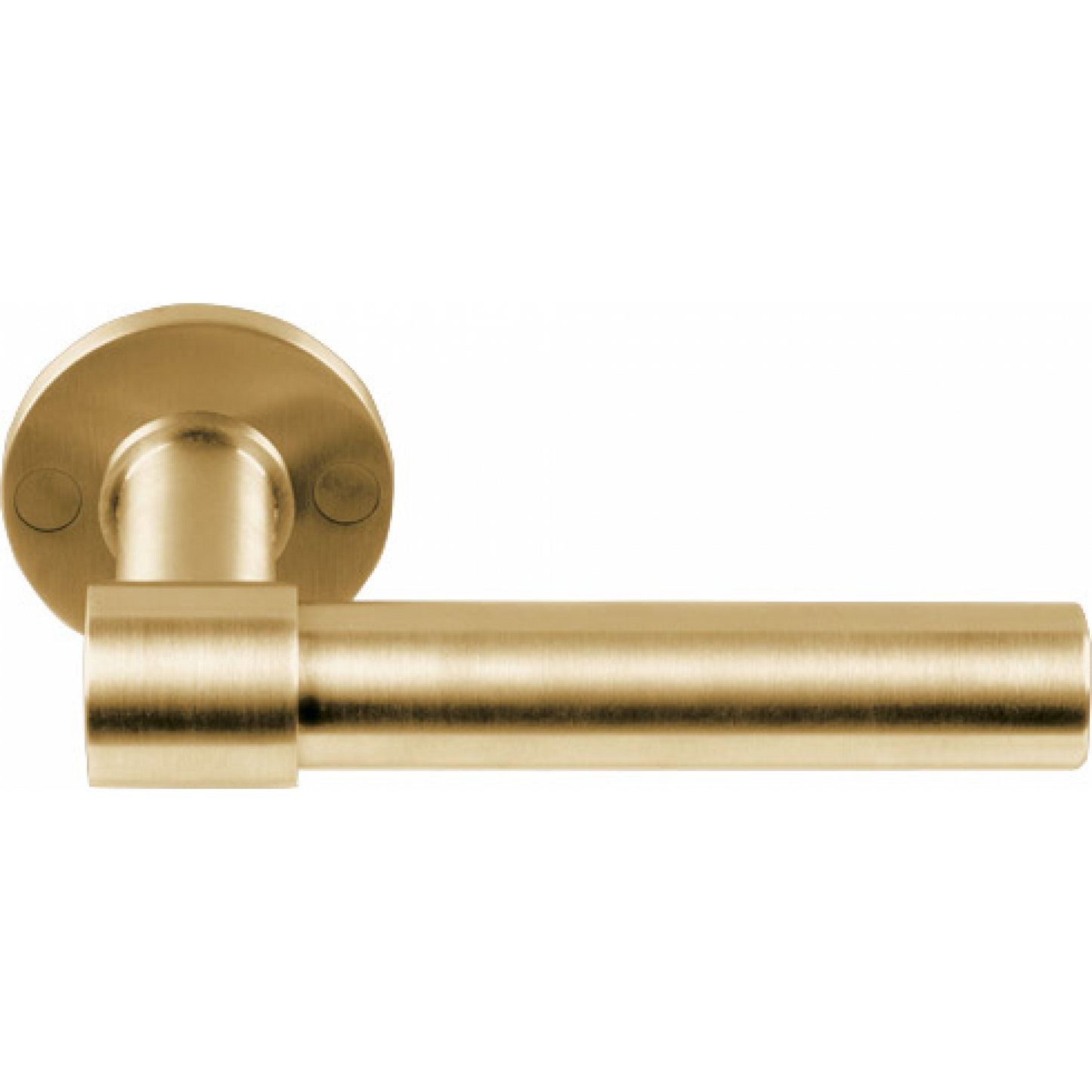 Double spring-loaded door handle on rosette